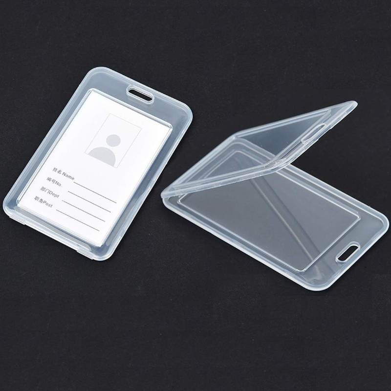 Card Sleeves Protector - Transparent Resealable Card Holder Name Tag