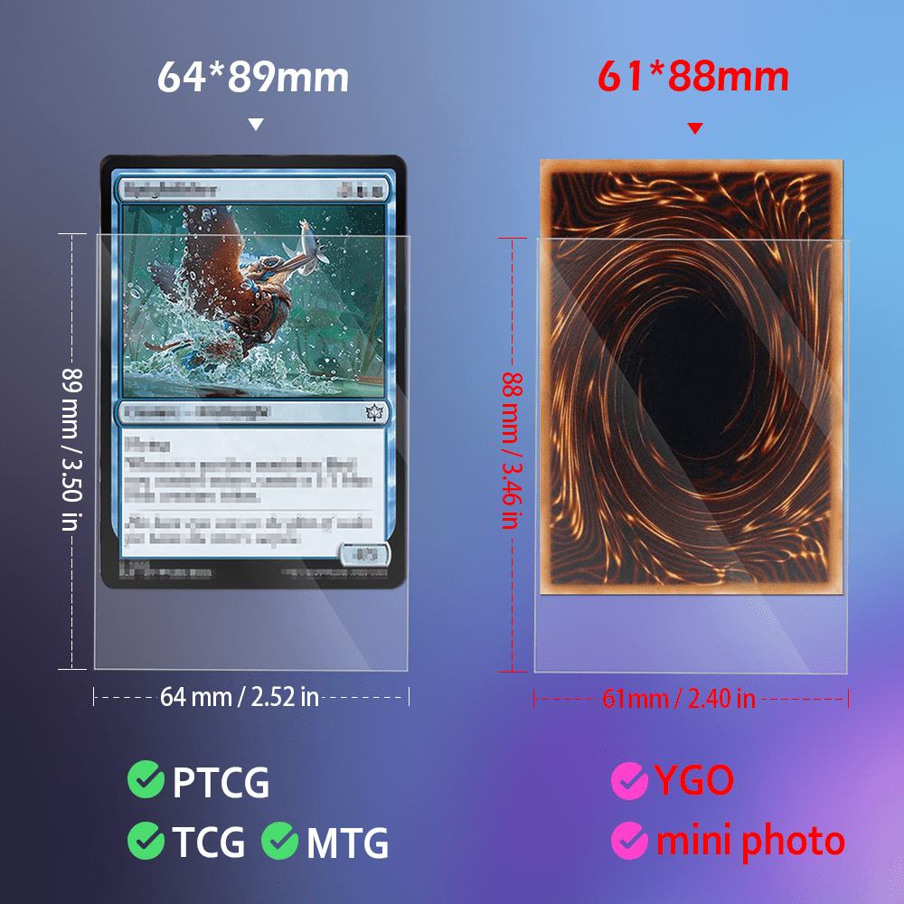Card Sleeves Protector - Vorinclex 100PCS/200PCS Transparent Inner Card Sleeve