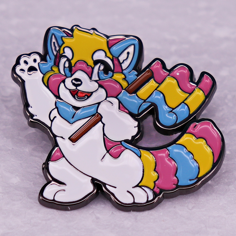 Board Game Hegemony - LGBTQ+ Pansexual Fursona Enamel Pin Cute