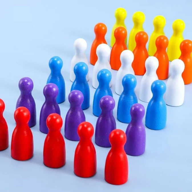 100 Pcs Colorful Wooden Chess  - Board Game Loop avis et prix