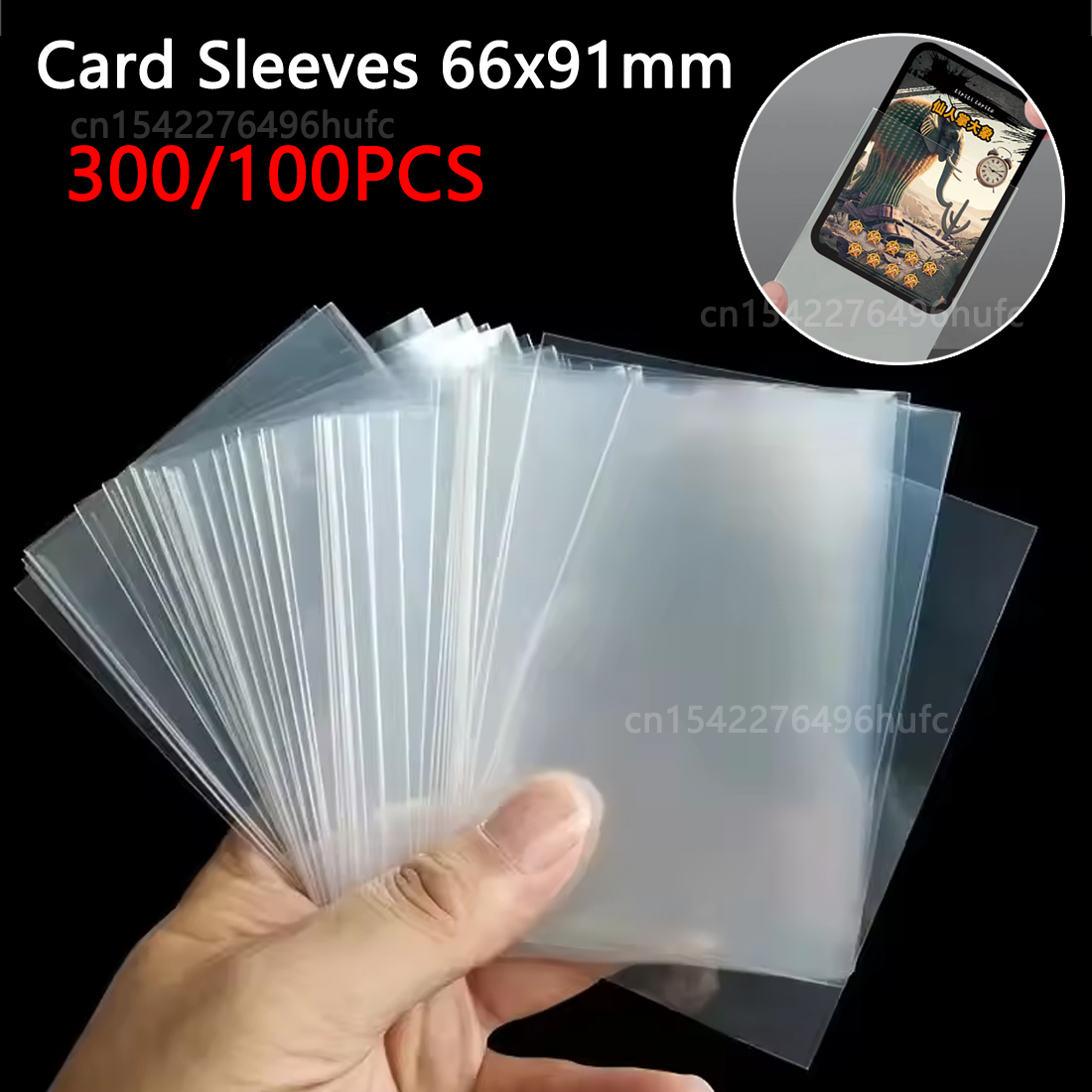300/100Pcs 66*91mm Card Sleeve - Card Sleeves Protector avis et prix