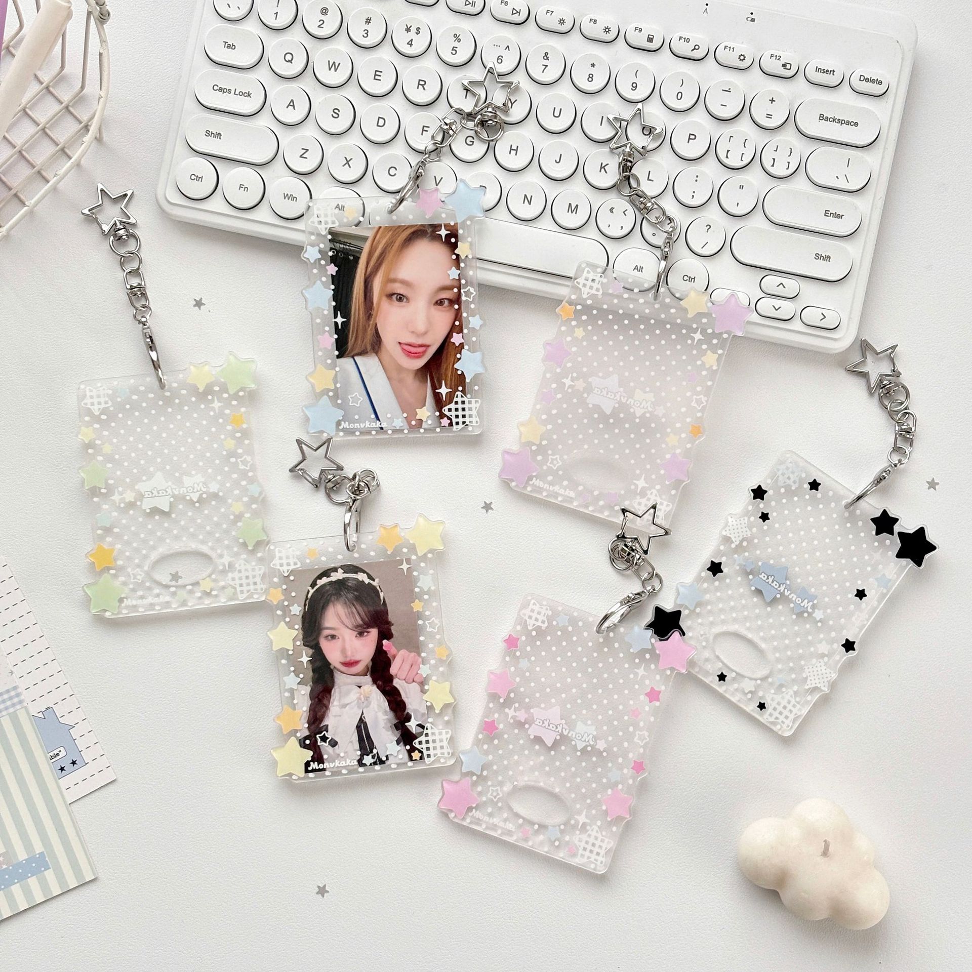 Polka Dot Star Acrylic Card Ho - Card Sleeves Protector avis et prix