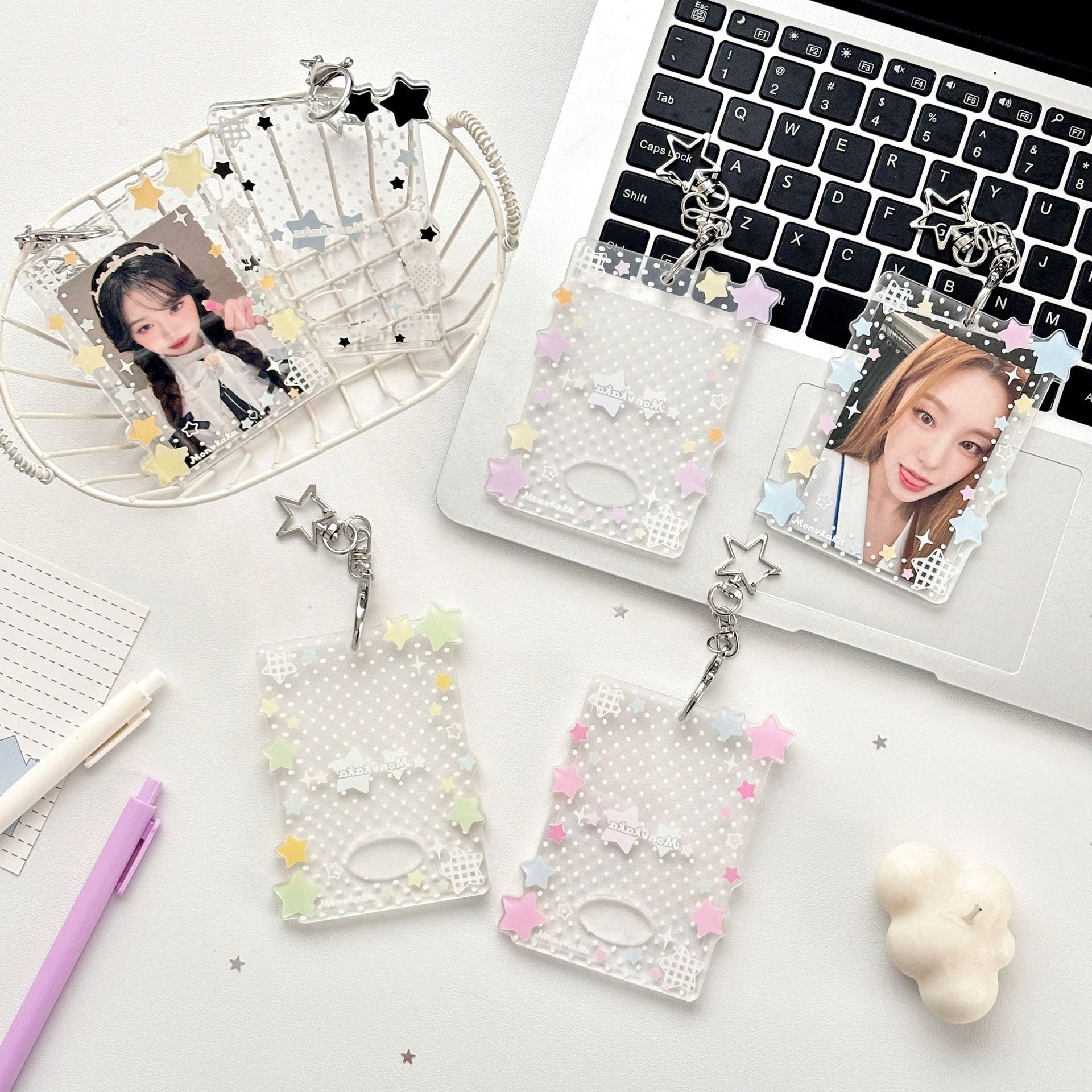 Polka Dot Star Acrylic Card Ho - Card Sleeves Protector avis et prix