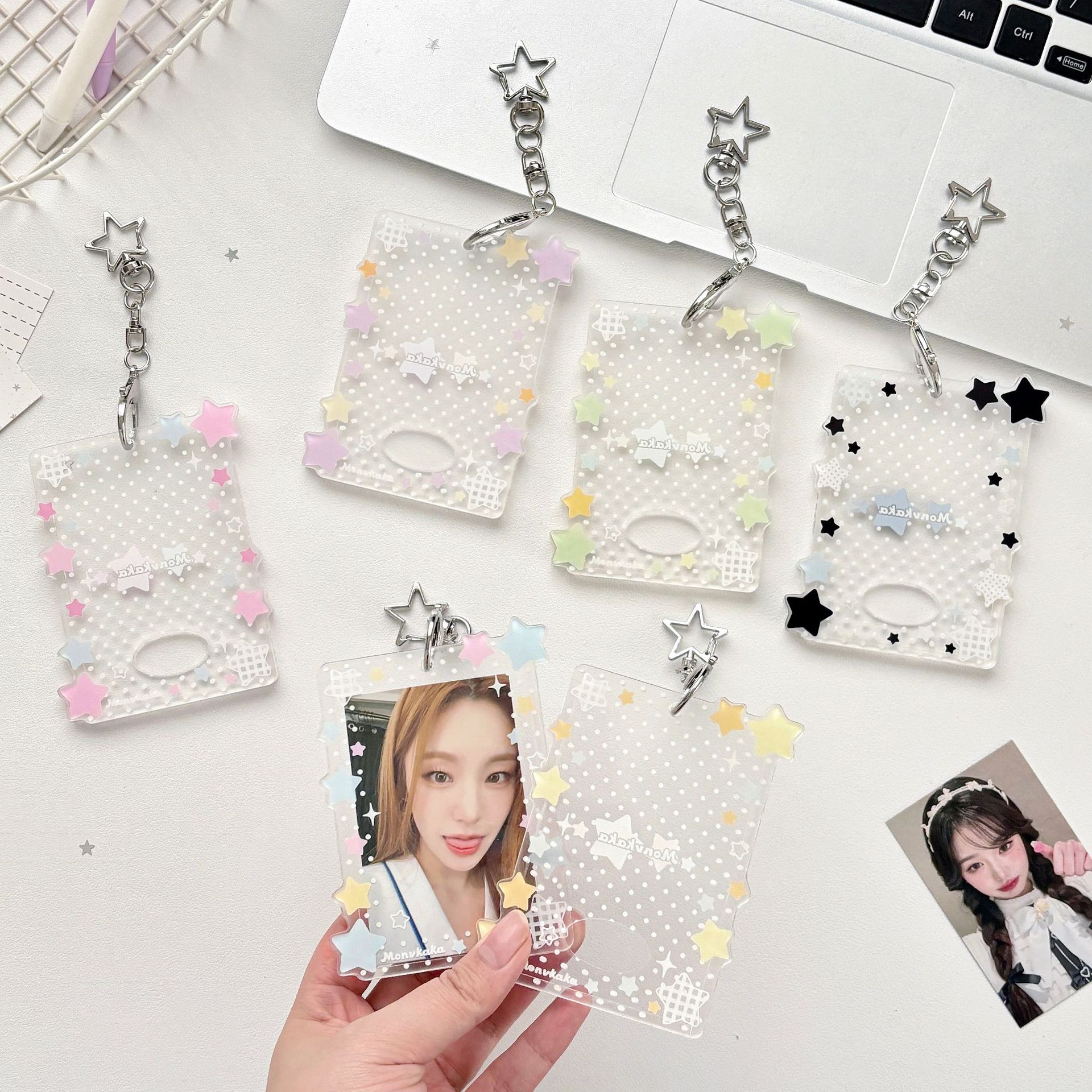 Polka Dot Star Acrylic Card Ho - Card Sleeves Protector avis et prix