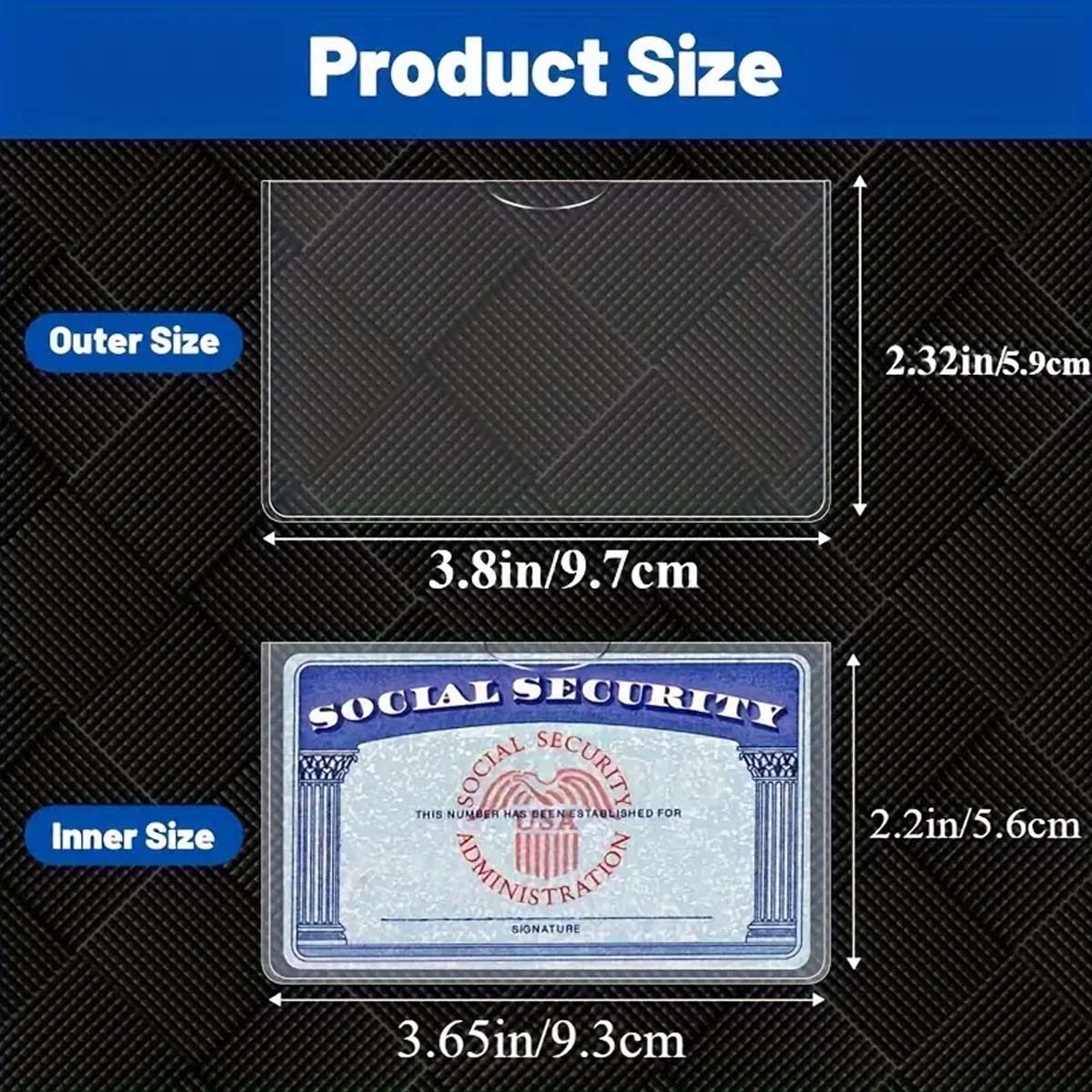 6/12Pcs PVC Social Security Ca - Card Sleeves Protector avis et prix