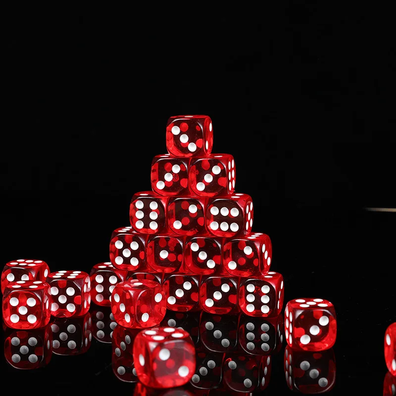 10pcs/set Transparent Red Dice - Board Game Loop avis et prix