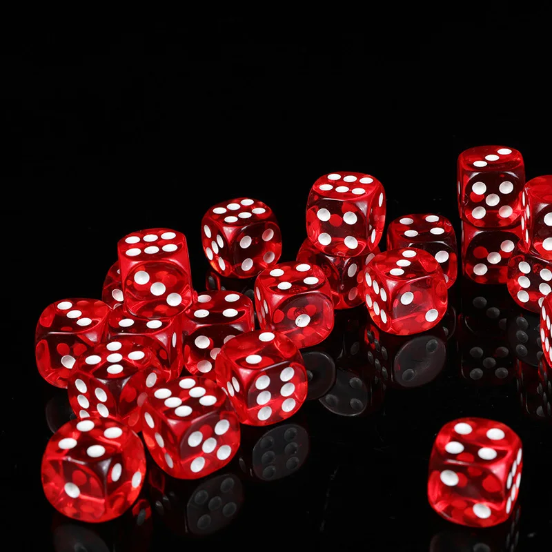 10pcs/set Transparent Red Dice - Board Game Loop avis et prix