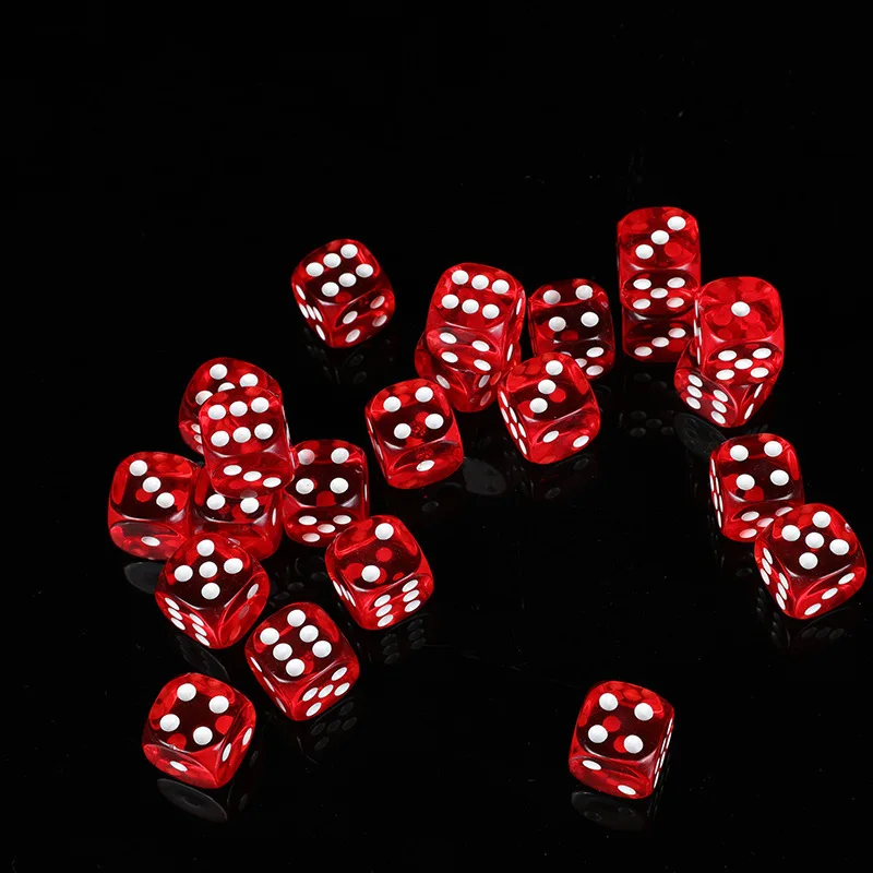 10pcs/set Transparent Red Dice - Board Game Loop avis et prix