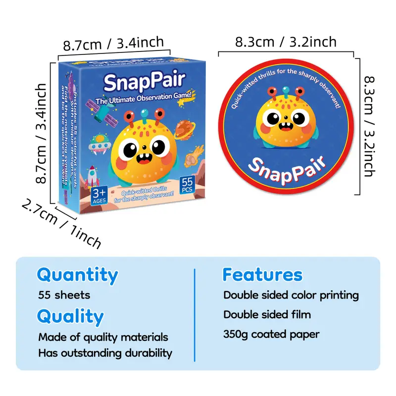 Matching game, includes 55 car - Cooperative Card Game avis et prix