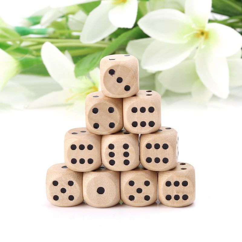 10Pcs Wooden 6 Sided D6 Faces  - Board Game Loop avis et prix