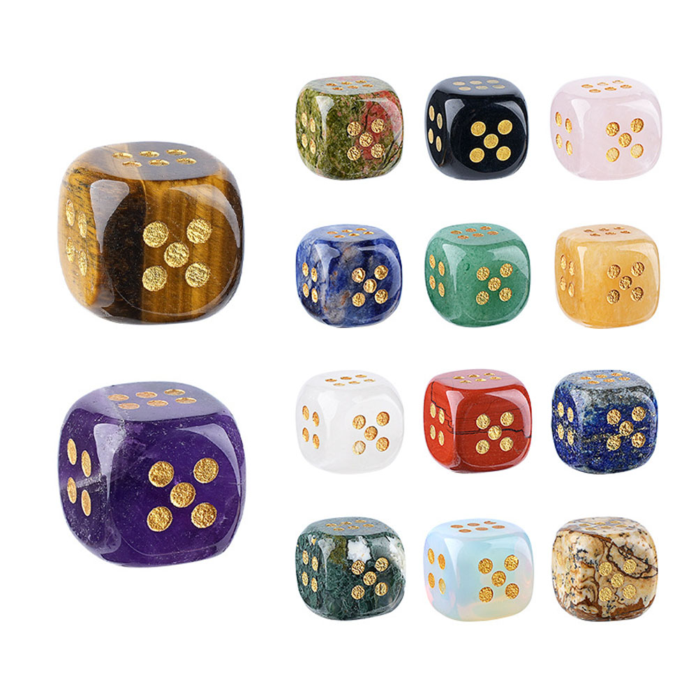 1pc Natural Stone Crystal Dice - Board Game Loop avis et prix