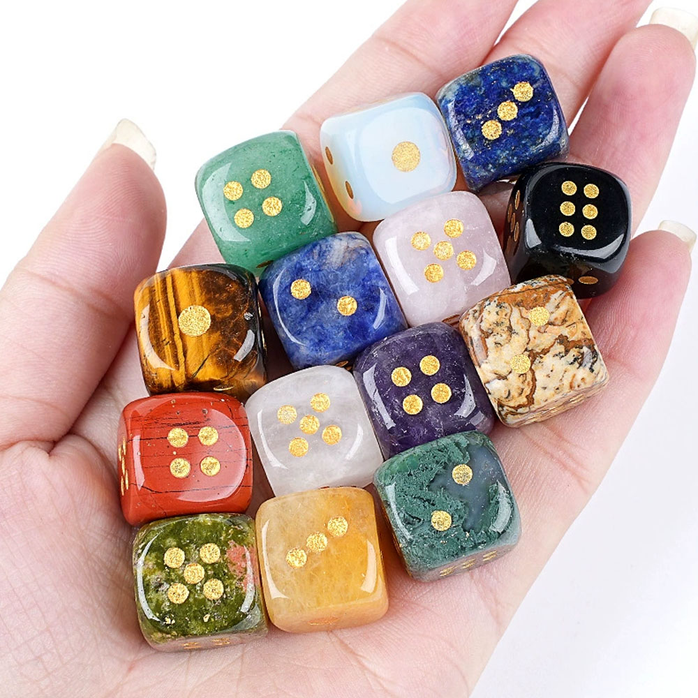 1pc Natural Stone Crystal Dice - Board Game Loop avis et prix